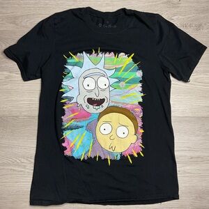 Rick and Morty Adult Swim TV Show Black T-Shirt Adult‎ Size Medium